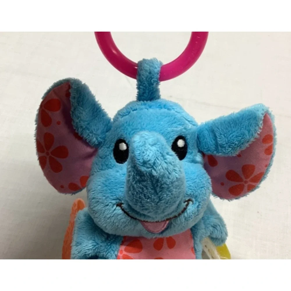 Munchkin Infant Baby Teether Plush Blue Elephant Toy Sensory 9